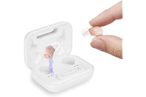 Maleous Hearing Aids for Seniors, Mini Rechargeable and Long-Lasting Invisable IN-THE-EAR Hearing Aids with Noise Cancelling, Customizable Listening Experience and Easy Control (beige)