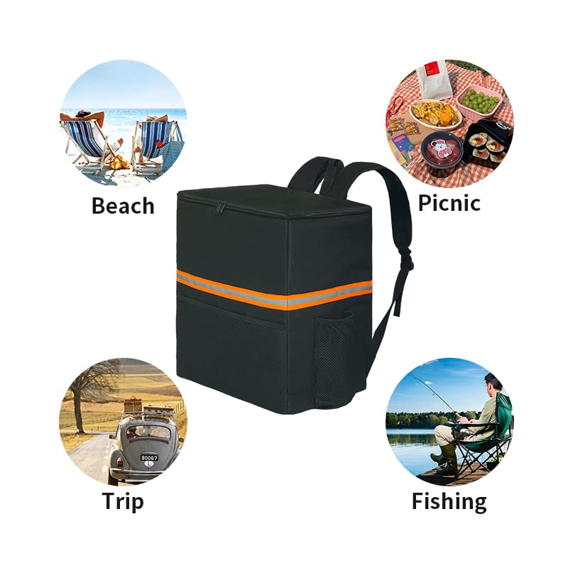 ISFC Thermal Food Delivery Backpack with Cup Holders,Insulated Pizza