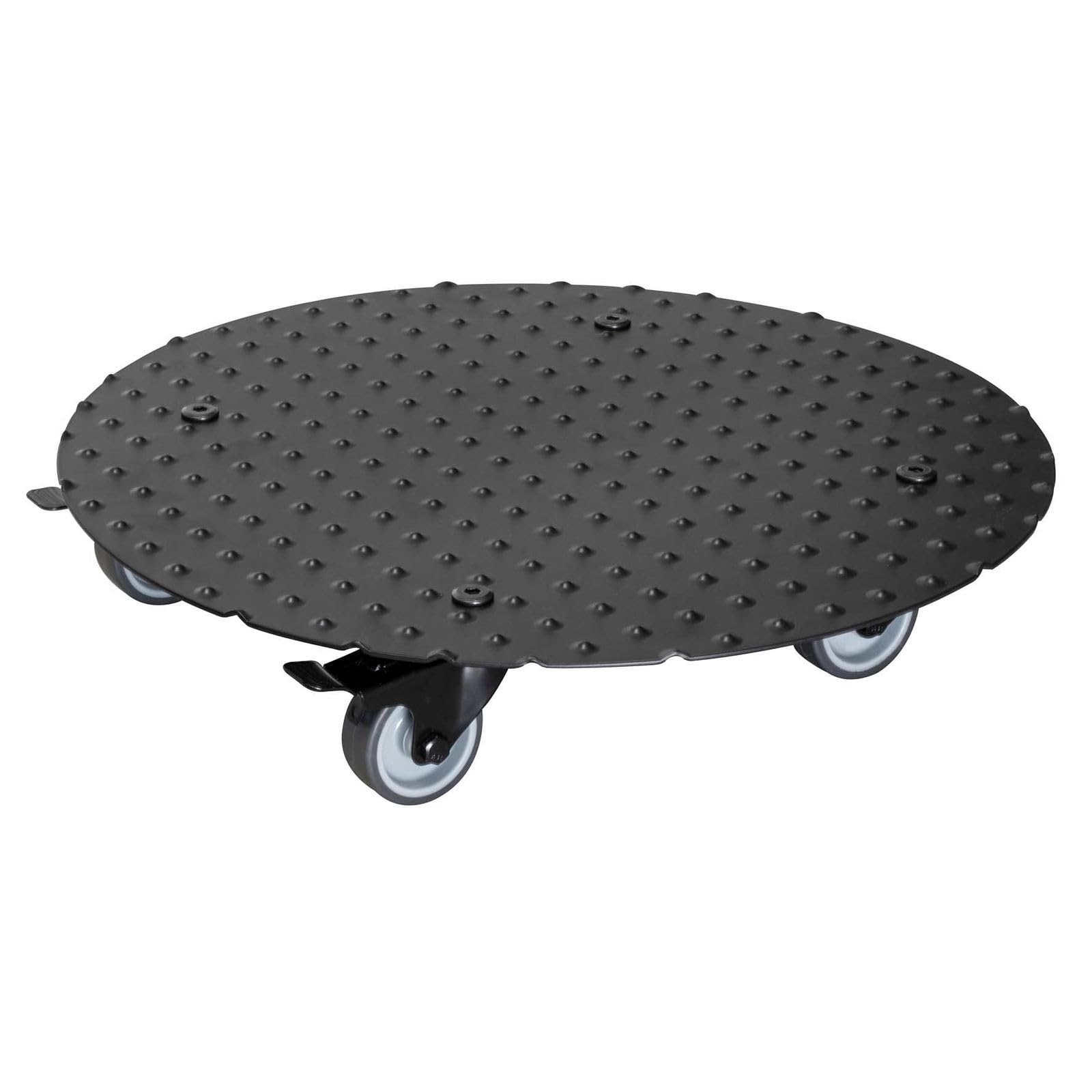 WAGNER Plant trolley ALASKA Ø 38 x 7,5 cm I Flower trolley for indoor + outdoor use I Container trolley made of aluminium I 2 total breaks I Load capacity 150 kg I Made in Germany - 20700601