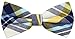 OCIA Men's Pre-Tied Bow Tie Adjustable Tuxedo Bowtie for Wedding Party Yellow Blue Beige Blue