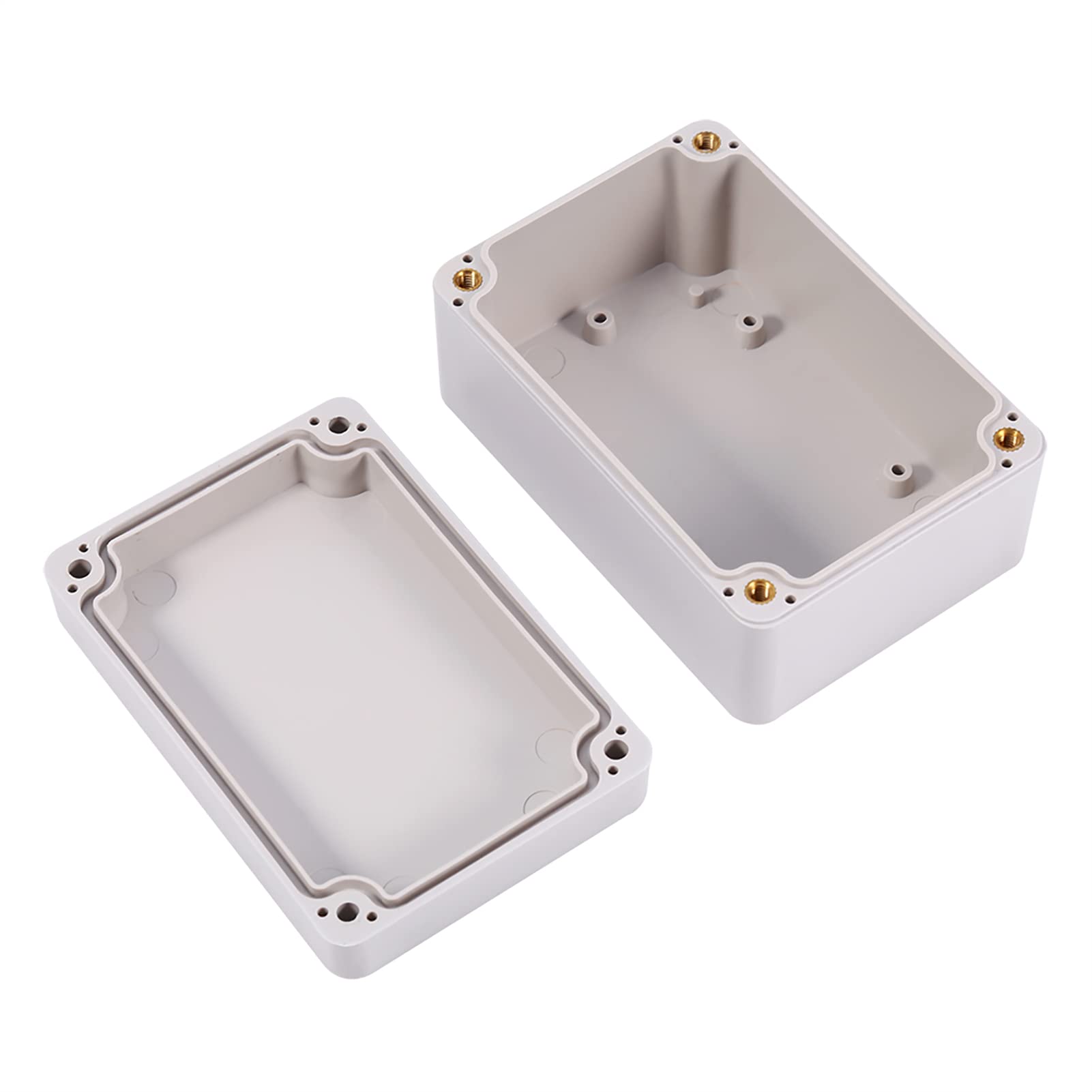 Project Box Electronics White Abs Box Thermoplastic Abs Waterproof Terminal Junction Boxes Connection Outdoor Waterproof Enclosure(Big) (100x68x50mm)