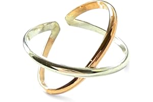 TOE RINGS & THINGS CrissCross Adjustable Toe Ring | Gold Filled or Sterling Silver | One Size Fits All