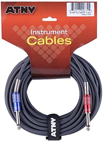 ATNY Classic Electric Guitar Cable – Professional Grade Musical Instrument Amplifier Cord with Nickel-Plated Dual Straight Plugs [10 Feet]