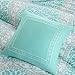 Intelligent Design Senna Comforter Set Twin/Twin XL Size - Aqua Blue/Gray, Damask – 4 Piece Bed Sets – All Season Ultra Soft Microfiber Teen Bedding - Great For Dorm Room and Girls Bedroom