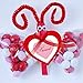 Supla 120 Pcs 12 Style Gift Tag with Hole in Pink Red Fuchsia Heart Cut Outs Favor Tags Treats Tags Hang Tags Hang Label with Organza Ribbons and Bakers Twine for Valentine's Day Wedding Greetings