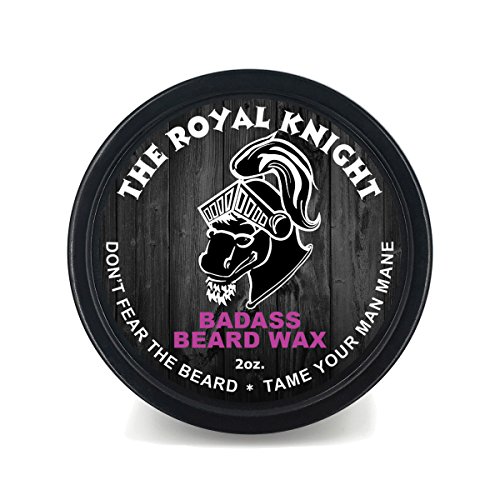 Badass Beard Care Beard Wax For Men - The Royal Knight Scent, 2 oz - Softens Beard Hair, Leaves Your Beard Looking and Feeling More Dense