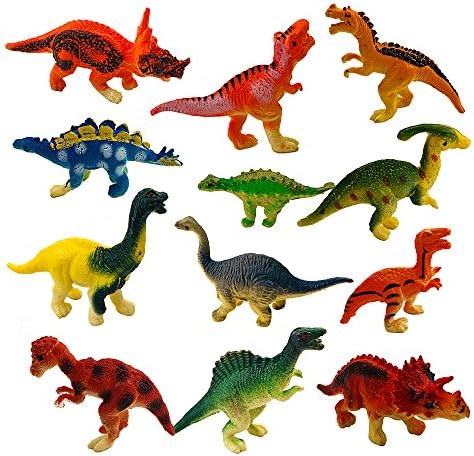 Educational Realistic Dinosaur Toys Set，Kuger Plastic Dinosaur Figures toys for Kids Pack of 12