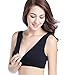 CAKYE Women's Maternity Nursing Bra for Sleep and Breastfeeding 3 Pcs/Pack (Medium/36B,36C,36D, Black/Gray/Light Green)