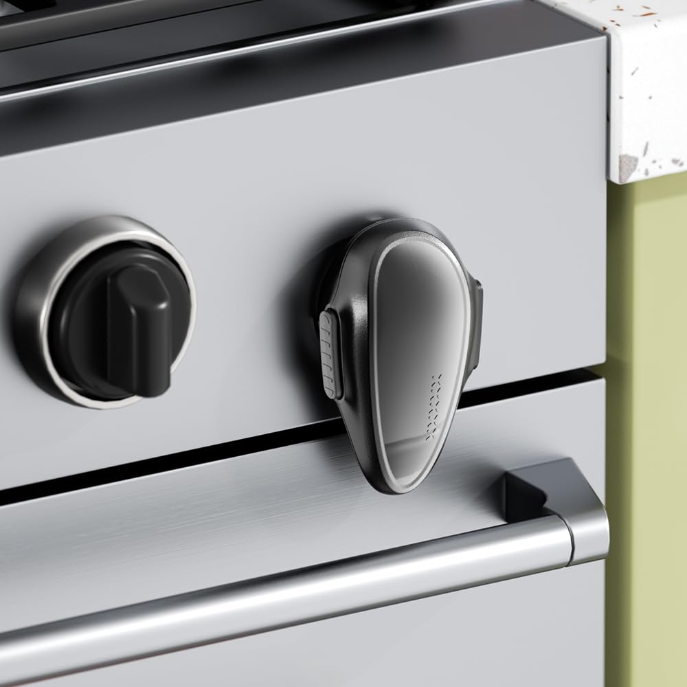 SAFELON 1 Pcs Child Safety Oven Lock, Kitchen Safety Oven Door Lock for Babies & Toddlers (Black)