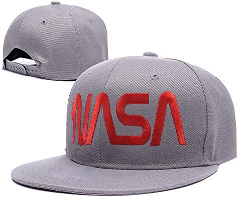 JIUWEI NASA Logo Adjustable Snapback Embroidery Hats Caps - Grey