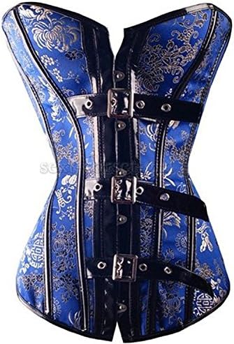 Renee Ander Sexy Strapless Women Body Beauty Corset Fashion Jacquard Weave Corset-Deep Blue (XXL) Hot