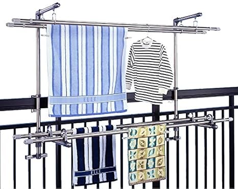 Amazon Co Jp セキスイ 屋外物干しセット 竿2本付き ステンレス 手すり取付物干し台 物干し竿 2 2 3m Db 502 Stn 3n 2本 物干台 格子 手摺 取り付け 洗濯物干し 外干し ものほし 物干竿 セット 物干し竿 ホーム キッチン