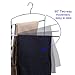 Corodo Black Pants Hangers 3 Pack, No Slip Multi Pant Hanger for Jeans Trousers, Skirts, Scarf, 5 Tier Swing Arm Pant Rack