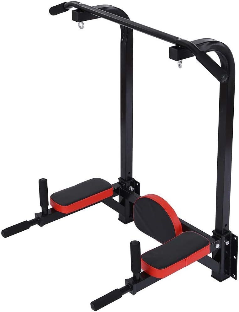 KINGC WallMounted Pullups Bar Dip Station Adjustable