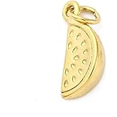 KitBeads 5Pcs 18K Gold Plated Watermelon Charms Stainless Steel Watermelon Slice Fruit Charms for Bracelets Necklaces Earrings Jewelry Making Crafts