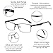 ALWAYSUV Blue Light Blocking Reading Glasses Reduce Eye Strain Headache Better Sleep for Men/Women Half Frame Clear Lens 1.25