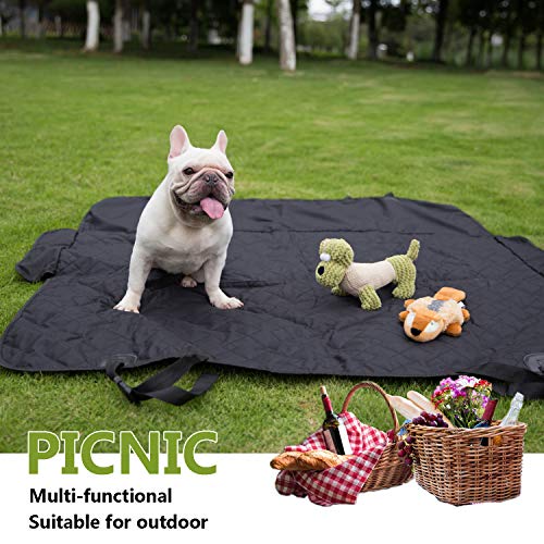 NHILES Dog Bench Seat Cover, Trunks SUV Cars, Washable Waterproof Scratchproof Durable Vehicle Protection with Side Flaps, Pad with Anchors, Universal Fit