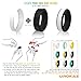 UROKAZ Silicone Wedding RingWhite BlackSize 9 Inner Diameter ~ 18.95 mm
