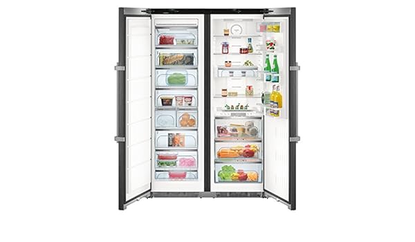 Liebherr SBSbs 8673 nevera puerta lado a lado Independiente Negro ...