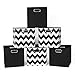 Modern Littles BLDSTOR101 Bold Chevron Folding Storage Bin Black