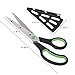 11 Inch Stainless Steel Pizza Scissors by ULee, Easily Getting Your Hot Pizza off from the Tray, A Replacement of Your Regular Pizza Cutter (Black-Green)