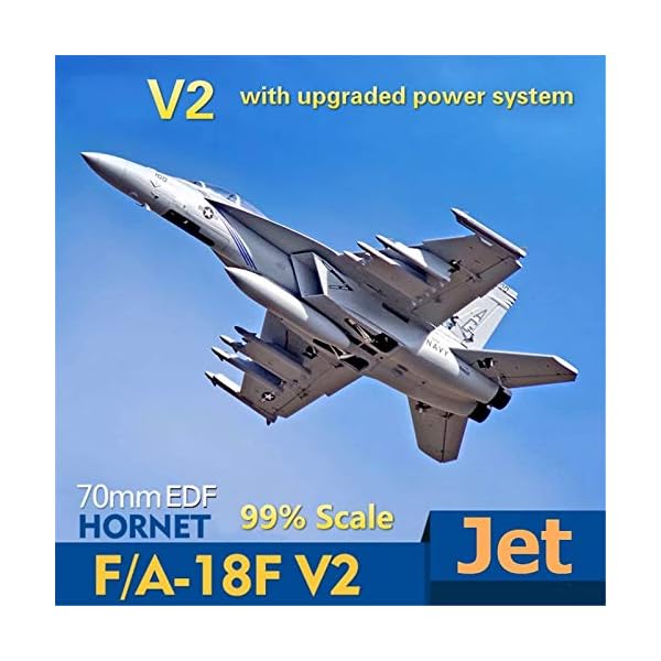 DBG RC Flugzeug F/A-18F F18 Superhornisse V2 70mm Impeller EDF Jet Scale Model Flugzeug Aircraft PNP 6S 6CH mit Retracts… – Bild 4