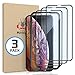 MANTO Screen Protector for iPhone 11 Pro Max, iPhone Xs Max 6.5 Inch, Full Coverage Tempered Glass Protector Film, 3D Touch, Anti Fingerprint, 3 Pack