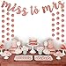 Bachelorette Party Decor Miss To Mrs Banner For Rose Gold Glitter Wedding Bridal Shower Party Supplies