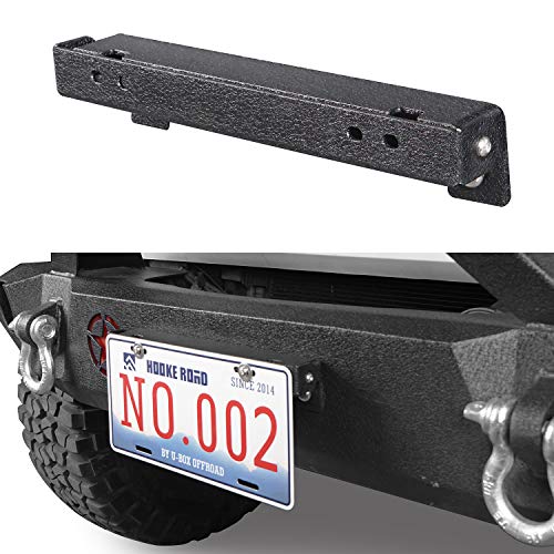 Hooke Road FlipUp License Plate Holder for Winch Texture Black