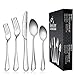 Flatware Silverware Set Stainless Steel, 40 Pieces Elegant Cutlery Set of Eating Utensils by Umite Chef, Modern Cutlery Kit Set Include Dinner Forks, Spoons, Knives and Dessert Fork, Spoon
