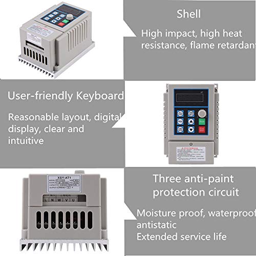 Variable Frequency Drive, 1pc AC 220V 0.75kW Variable Frequency Drive VFD Adjustable-Frequency Drive Speed Controller Inverter Single Phrase