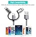 Digital Ant Twin-Pack 5 Feet Nylon Braided USB C + Lightning + Micro USB 3 in 1 Charging and Data Syn Cable for Android and Apple Product(5 Feet-Grey)