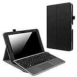 Fintie Asus Transformer Mini T102HA Case - Premium PU Leather Folio Stand Cover with Auto Wake / Sleep for ASUS 10.1-inch Transformer Mini T102HA-D4-GR / T102HA-C4-GR 2 in 1 Touchscreen Laptop, Black