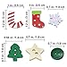 Supla 230 Pcs Assorted Mixed Painted Christmas Wood Buttons Sewing Buttons with 2 Holes Christmas Stocking Tree Snow Star Cane Wooden for Crafting Sewing Scrapbooking Embellishment