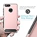Honor 7x Case, Huawei Mate SE Case, OMOTON Slim Anti-Scratch Protective Phone Case with High Impact Protection, Dual Layers and Non-slip Design for Huawei Honor 7x, Huawei Mate SE 5.93 inch, Rose Gold