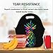 AOTIGO Pineapple Colorful Neoprene Lunch Bag Insulated Lunch Box Waterproof Tote Bag with Zipper for Kids Boys Girls Women Men
