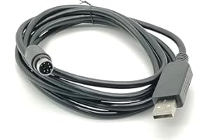RIKYJIC FT232RL USB Male to Mini Din 6-Pin Male Round Head Cable for Schneider Sepam RS232 Communication (3 Meter)