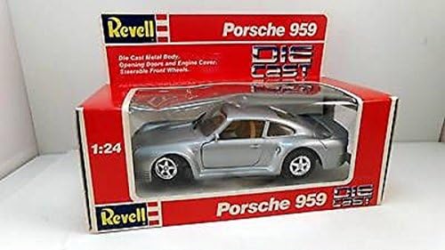 REVELL: SILVER PORSCHE 959 CAR in 1:24 Scale Diecast Metal
