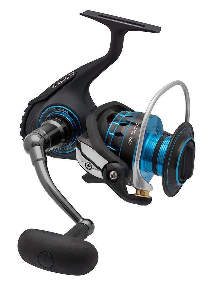 Daiwa Saltist 5.7:1 Gear Spinning Reel, 47.40"/22lb/22 lb,Black