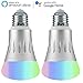 2-pack Smart WiFi Bulbs, EEEKit E27 Wifi Led Bulbs Wireless Color Changing RGB Light Compatible with Alexa Echo Remote Control by iPhone Smartphone IOS & Android