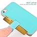 iPhone se Case, Zve? iPhone 5s Case -iPhone 5 Ultra Slim Protective Leather Wallet case Card Holder case Cover for Apple 5, iPhone 5, iphone5s, iPhone SE (Blue)