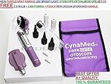 Premium HIGH Grade Home Use +Student Otoscope Set, Fiber Optic Digital Bright LED Ear Light Design, 4X Magnification with Storage, Washable Speculum Tips for Children, Adults & Pets-CYNAMED Brand