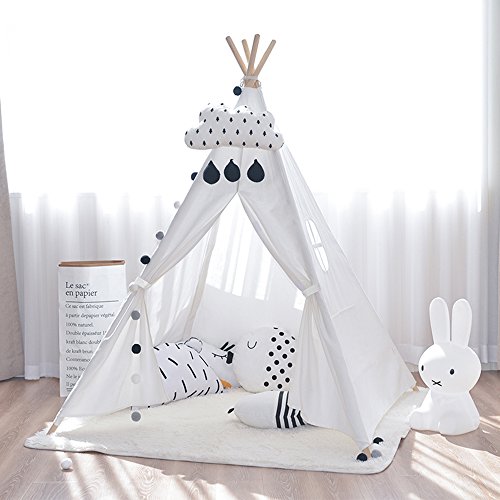 Han-mm kid s foldable teepee play tent one four ploes s…