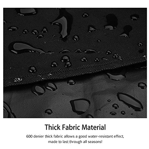 SIRUITON Patio Heater Covers Waterproof with Zipper Fire Black-36 Month Warranty H89xD33x19 in - Thumbnail 4