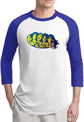 Men's Led Zeppelin Oektor Contrast Color 3/4 Sleeve Shirts