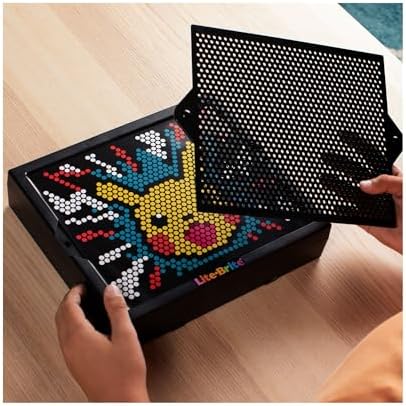 Pokémon Lite-Brite - Mesa de desenho luminosa LED com cores - Brinquedo luminoso para crianças