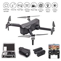 LOHOME SJRC F11 Drone GPS Drone 5G WiFi FPV RC Quadcopter, 1080P Camera Record Video App Control Foldable Drone Follow Me One-Key RTH Track Flight Headless Brushless Motor, 2 Battery, 1 Portable Box