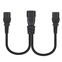 Toptekits C14 to 2X C13,C14 Splitter,(1ft/30cm) C14
