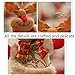Bcharm Christmas Tree Ornament Sets, 4pc Christmas Plush & Plaids Dolls for Decoration, Santa/Snowman/Elk/Bear