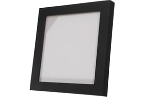 DIYEAH Wooden CD and DVD Display Frame 18x18cm Black Sky Vinyl Record Album Frame for Desktop and Wall